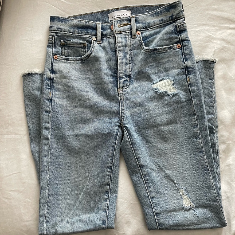 NWOT LOFT Petite High Rise Skinny Jeans
